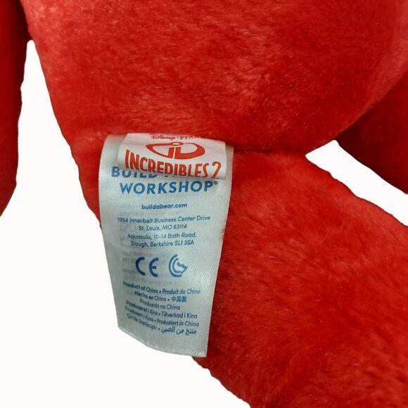 Disney Build-A-Bear Workshop The Incredibles 2 Plush Red Teddy Bear 17" 2018 - Picture 6 of 6